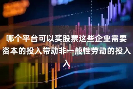 哪个平台可以买股票这些企业需要资本的投入带动非一般性劳动的投入